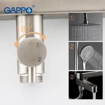 GAPPO nehrdzavejúcej ocele Sprcha Systém na stenu kúpeľňa so sprchou vodopád, batérie, kúpeľňa Zrážok sprcha set vaňa batérie