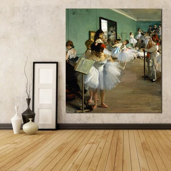 JQHYART Obrázok Plátno Umenie Edgar Odplyní Tanečnej Triedy Klasických obrazov na Stenu Pre Obývacia Izba Domova Vytlačené Maľovanie