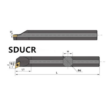 NOVO S16Q-SDUCR11 16*180 MM, Vnútorný Sústruh Nudné Bar Otáčania Nástroja Pre DCMT11T3