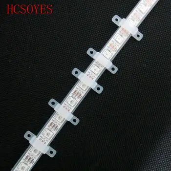 1000 ks Kremíka clip led rgb Konektor čip Pre 8 mm 10 mm 12 mm Šírka PCB Svetelné Pásy Flexibilné, Ľahké Pásy upevnenie držiaka