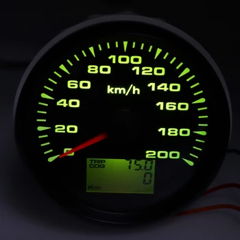85mm Lodné GPS Tachometre 0-200 km/h Auta GPS Tachometer Rýchlosť Meradlá pretečeného Auto, Jachta, Motocykel, nákladné Vozidlo 9-32V 8 farba svetla