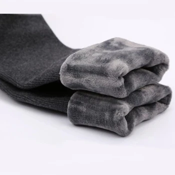ženy jednoduché módy bežné pevné čierne sivé legíny, plnej dĺžke lady bavlnená zmes teplá cashmere hrubé velvet zimné slim nohavice