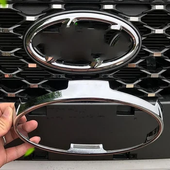 Pre Hyundai Kona Encino Kauai 2017 2018 2019 Auto kryt ABS chrome výbava Predné logo dekoratívne známky Mriežku Grilu Mriežky Okolo 1pcs