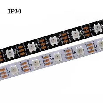 1-5m 5V WS2812B Led Pásy svetla Individuálne Adresovateľné WS2812 Smart RGB Led pixel pásky Black/White PCB Nepremokavé IP30/65/67