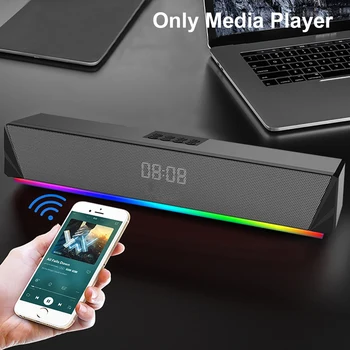 TV Smartphony Stolného Počítača Pre PC TF Karta podporuje Herné Konzoly Bluetooth Zvuk Bar Reproduktor Hlboké Basy Domov RGB LED Displej