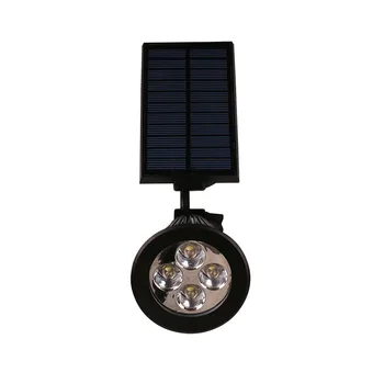 [DENGSUM]4 LED Reflektor Trávnik Svietidlo Outdoor Záhrada Solárny Panel Power Nastaviteľné Múr Protipovodňovej Svetlo 7 Farieb v 1 Krajiny Osvetlenie