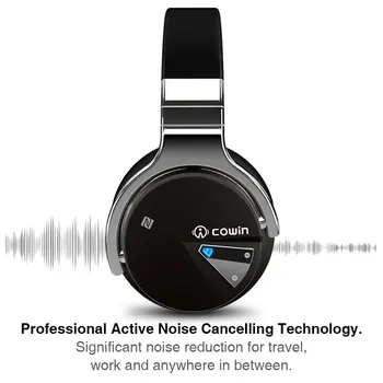 Pôvodné cowin E7 ANC bezdrôtové bluetooth slúchadlo headset aktívne potlačenie šumu slúchadlá cez ucho hlboké basy 