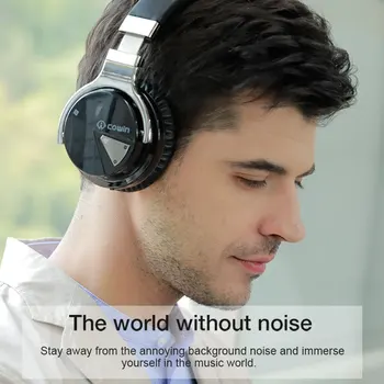 Pôvodné cowin E7 ANC bezdrôtové bluetooth slúchadlo headset aktívne potlačenie šumu slúchadlá cez ucho hlboké basy 