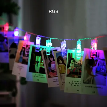 1,5 M 2M 3M Foto Klip Držiak na LED Reťazec svetlá Na Vianoce Nový Rok Party Svadobné Domáce Dekorácie Rozprávkových svetiel Batérie