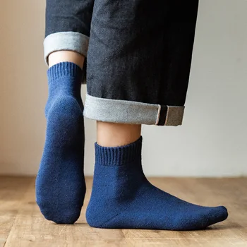 Jeseň Mužov Hrubé Froté Ponožky Obchodné Komfort Dezodorant Trubice Ponožky Cestovné Športové Bavlnené Ponožky Muž Zimné Tepelnej Ponožky Popsocket