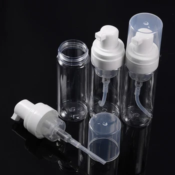 10PCS 50 ml Transparentná Prázdne Sprej Fľaše, Plastové Foaming Dávkovač Naplniteľné Kontajner Kozmetické Sprej Jasné Fľašu