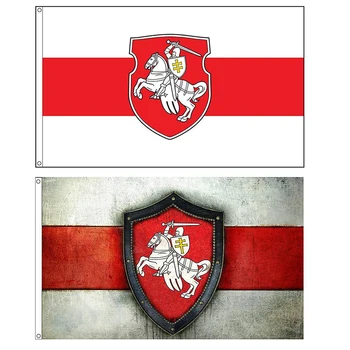 Ťažká Polyester Bchb White Knight Vlajka Bieloruska Pagonya jednotlivých Krajín, Vlastné 3X5FT Vonkajšie Vnútorné Závesné