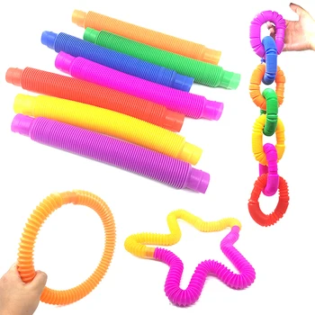 5 ks Farba úsek trubice zaujímavé teleskopická trubica Deti dekompresný hračky