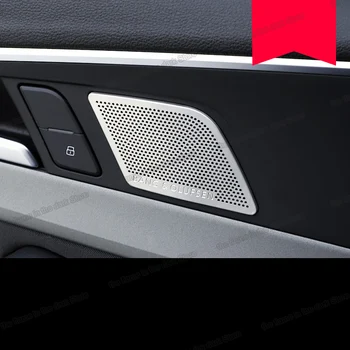 Lsrtw2017 Auto Zadné Dvere Zvuk Reproduktora Kryt Výbava pre Audi A4 B9 2016 2017 2018 2019 2020 Príslušenstvo, Auto Nálepky, Dekorácie