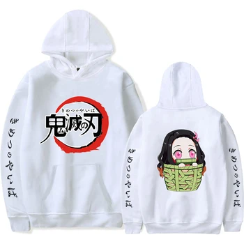 Démon Vrah s kapucňou, ženy vtipné Mikiny kimetsu č yaiba Mikina Japonské Anime Hoodies Nadrozmerné streetwear