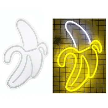 Banán LED, Neónové svietidlo Nástenné Závesné Neónové Svetlo, USB Powered pre Spálne Strany Domova Vianočný Darček