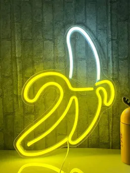 Banán LED, Neónové svietidlo Nástenné Závesné Neónové Svetlo, USB Powered pre Spálne Strany Domova Vianočný Darček