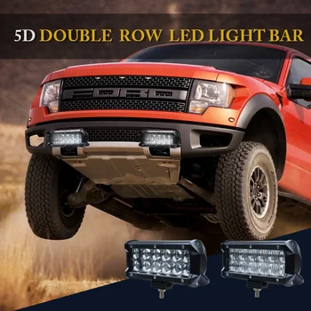 2 ks 7inch 36W 5D LED Pracovné Svetlo Bar Lampa držiak pre Off Road Motocykel, Traktor, Loď 4WD Truck 4x4 SUV ATV Mieste Povodní Lúč 12V 24V