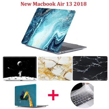 Nové Tlačené Mramoru Sova Notebook Coque pre Macbook Air 13 2018 Notebook Prípade A1932 Pevného PVC pre Mac book Air 13 Prípade Kryt Klávesnice