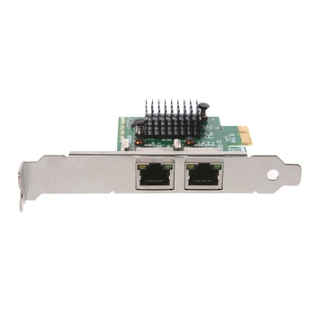 Dual-Port PCI-E X1 Gigabit Ethernet Sieťová Karta 10/100/1000Mbps Hodnotiť Adaptér