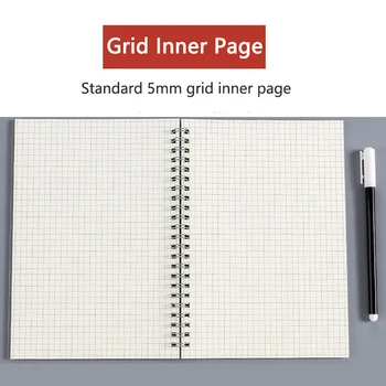 3ks A4/A5/B5 Loose Leaf Notebook Náhradná Špirála Binder Plánovač Vnútornej Strane vo Vnútri Papiera Týždenný Mesačný Plán robiť Line Dot grid