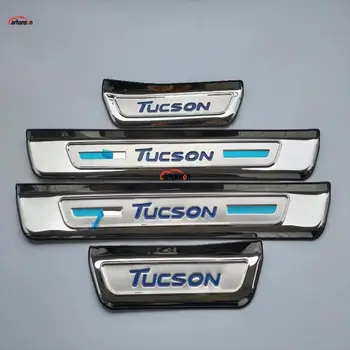 Pre Auto Styling Príslušenstvo 2016-2019 Hyundai Tucson Dvere, Parapetné Šúchať Dosku Krytu Dvere, Parapetné Pedál Chránič Auto Nálepky Výbava 4pcs