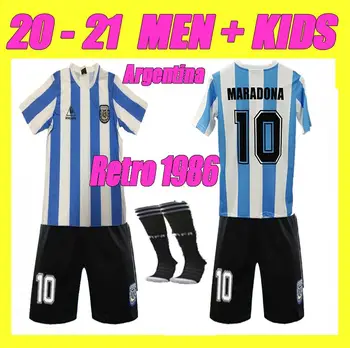 Deti Retro 1986 Argentíny Diego Maradona Futbalové Dresy 2020 2021 Pripomíname Camiseta Boca Juniors 20 21 Mladých chlapcov Futbal Sh