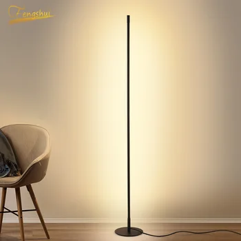 Moderný Minimalistický LED Poschodí Lampa Teplé Svetlo Stmievateľné stojacie Lampy pre Obývacia Izba Vnútorné Osvetlenie Domova Vysoký Svietidlá