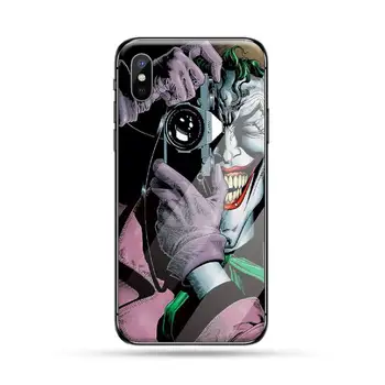 Horor Joker Karikatúry Telefón Prípade Tvrdeného skla Pre iphone 5C 6 6 7 8 plus X XS XR 11 PRO MAX