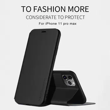 X-úroveň Elegantné Ultra Tenké Super Ľahké Kožené puzdro Pre iPhone 11 Pro XS Max Xr X 6 6 7 8 SE 2020 Plus Flip Držiteľ Mäkké Pokrytie