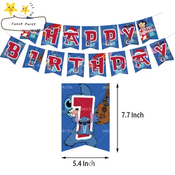 Nové 1Set Stitched Strana navrhne Šitie Balóny Happy Birthday Banner Tortu Vňaťou Baby Sprcha Dekorácie Chlapec Deti Hračka Darček