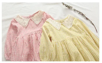 WLG dievčatá šaty deti jeseň ružová žltá roztomilý šaty dieťa bežné koberčeky oblečenie pre deti