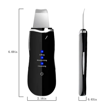 Ultrazvukové USB Ion Hĺbkové Čistenie Pleti Microcurrent Práčky Lopatu Tváre Pórov Blackhead Čistič na Tvár Masér