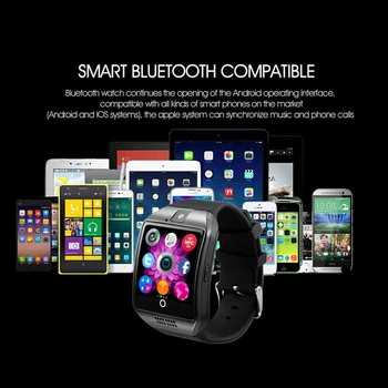 Dropshipping Smart Hodinky S Kamerou Q18 Bluetooth Smartwatch SIM TF Card Slot Fitness Aktivity Tracker Športové Hodinky pre Mužov