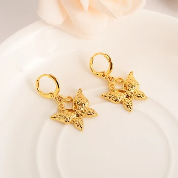 Roztomilý motýľ zlaté Šperky sady Svadobný Náhrdelník prívesok Náušnice Šperky Sady náhrdelníky náušnice set pre ženy, dievčatá dary, PNG