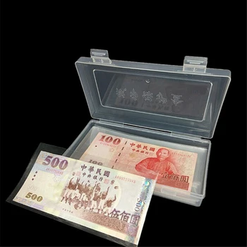 100ks Transparentné PVC Stránke Papierové Peniaze, Mince Album S Box Peniaze, Mince, Peniaze, Skladovanie Držiteľov Papierových Peňazí Bankovky