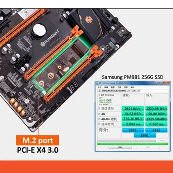 Úžasné HUANANZHI deluxe X79 LGA2011 herné základná doska s M. 2 NVMe CPU Intel Xeon E5 2690 C2 2.9 GHz s chladičmi pamäte RAM 64 G RECC