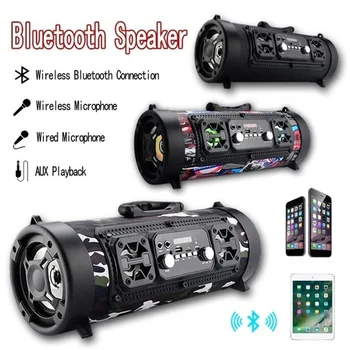 Hifi Prenosný Bluetooth Reproduktor, FM Rádio Presunúť KTV 3D Zvuku Jednotky Bezdrôtový Priestorový Zvuk z TV prijímača bar Subwooferom 15W Vonkajší Reproduktor+Mic