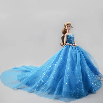 Obmedzené Ručné Svadobné Šaty Pre Bábiku Barbie Oblečenie Princezná Večierok Loptu Dlhé Šaty Sukne Svadobné Šaty Príslušenstvo