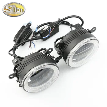 SNCN 3-V-1 Funkcie Auto LED Angel Eyes Denných prevádzkových Ľahkého Auta Projektor Hmlové Svietidlo Pre Nissan Pathfinder R51 2005 -