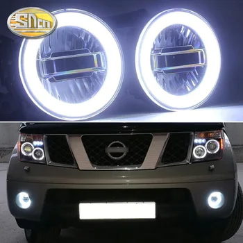 SNCN 3-V-1 Funkcie Auto LED Angel Eyes Denných prevádzkových Ľahkého Auta Projektor Hmlové Svietidlo Pre Nissan Pathfinder R51 2005 -