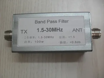 Krátkovlnné Pásmového Filtra 1.5-30MHz BPF Pásmového Filtra na Zlepšenie Anti-interferencie Schopnosť Rádio