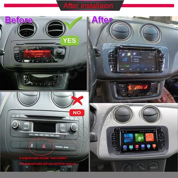 2 Din Auto DVD Rádia Pre Seat Ibiza 6j 2009 2010-2013 Android 10.0 8.0 Autoradio Multimediálny prehrávač Audio, Navigáciu GPS, WIFI, BT
