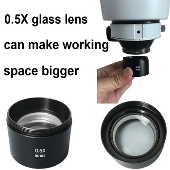 WD120 WD160 WD30 0.3 X 0,5 X 0.7 X 0,75 X 1X 1,5 X 2X Trinocular Stereo Mikroskopom Pomocné Cieľ Objektív Barlow Šošovky 48 mm Závit