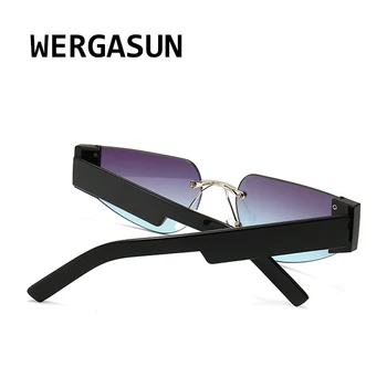 WERGASUN Obdĺžnik slnečné Okuliare Ženy Módne, Luxusné Značky Dizajnér Malé Objektív Osobnosti Slnečné Okuliare Odtiene UV400