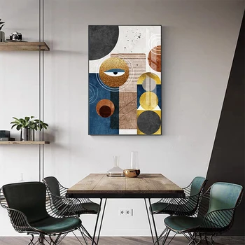 Moderné Abstraktné Geometrické Tvár Stenu, Obrazy na Plátne Obrazy Nordic Obrázok Plagáty Tlačí na Obývacia Izba výtvarné Umenie Domova