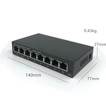 Manažment 8 Port 10/100/1000Mbps PoE Ethernet Switch Managed Switch S 2 Gigabit SFP Sloty IGMP VLAN Riadenia PoE Switch