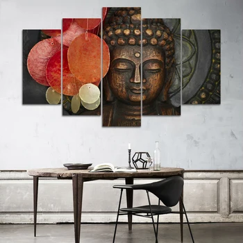 Moderné Rámy Na Obrazy na Plátne Cuadros 5 Panel Zvierat Buddha Krajiny Domáce Dekorácie Art Print Modulárny Obrázky YGYT