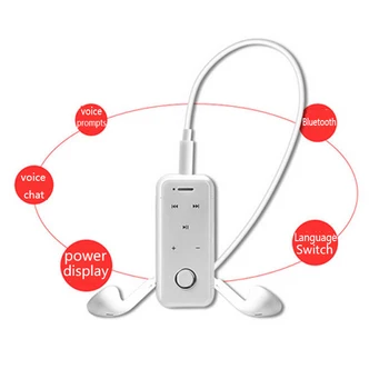 JISNERTA Bezdrôtový Mini Bluetooth Headset Šport Auriculares Odposluch Prenosné Slúchadlá, Klip Bezdrôtové Handsfree Slúchadlo, Mikrofón