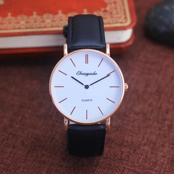 2019 nový štýl muži ženy módne kože náramkové hodinky quartz staré muži móda business nepremokavé luxusné ultra-tenké pohode hodinky
